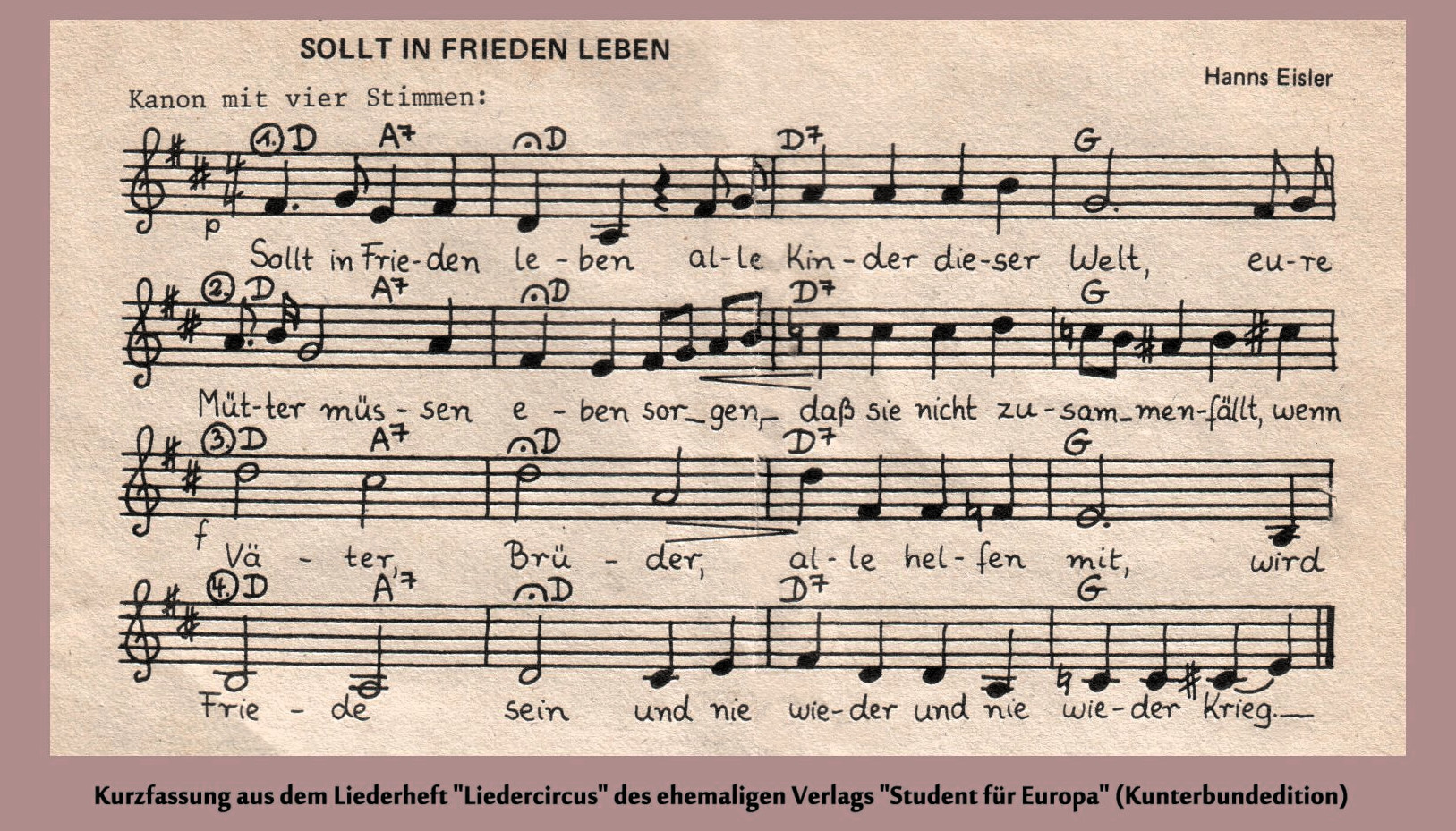 Friedenskanon Friedenskanon